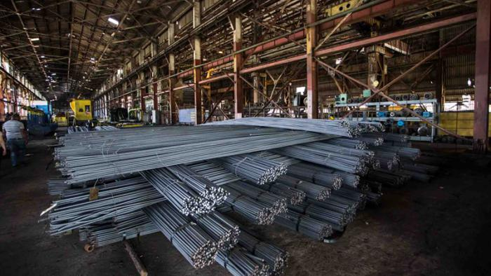 Steel bars at the Cuban state enterprise Antillana de Acero