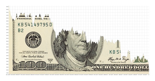 Kuleshin/stockadobe.com US $100 bill fading out from the top
