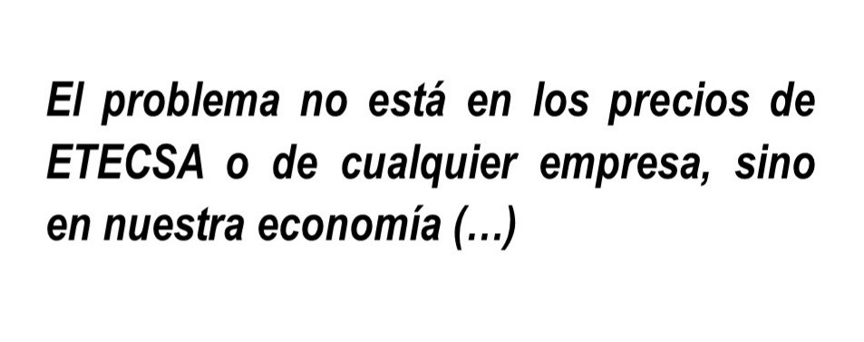 Se destaca la frase del autor: ¨El problema no está en los precios de ETECSA o de cualquier empresa, sino en nuestra economía (…)¨