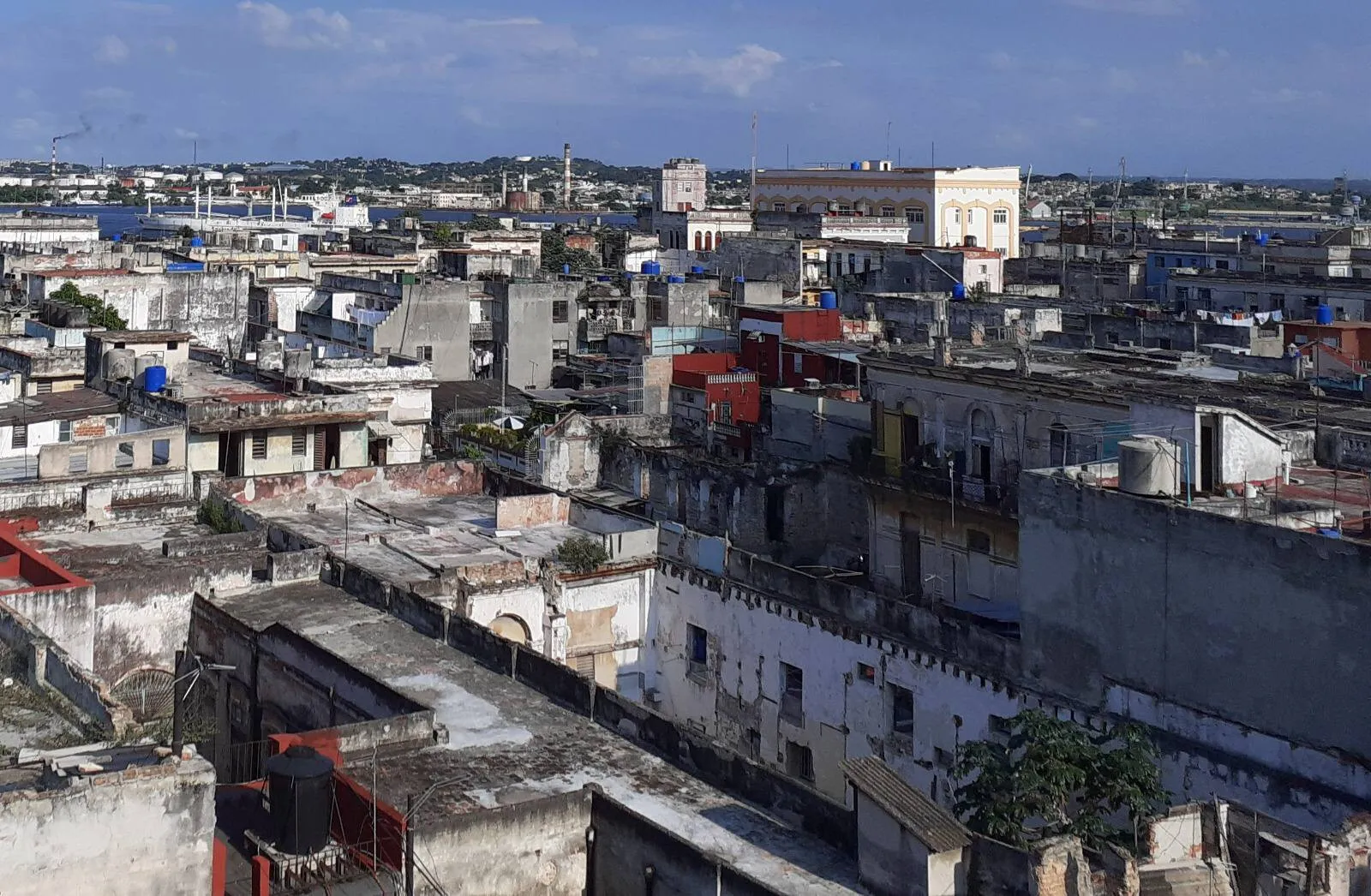 View from a rooftop to a neighborhood in Havana