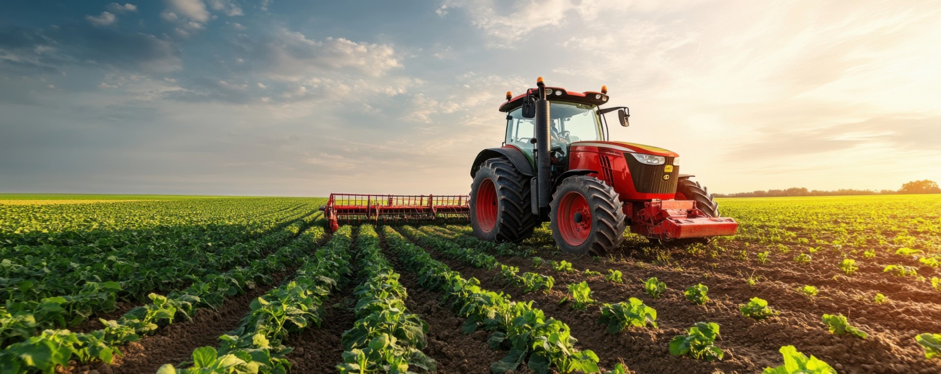 tractor arando campos de cultivo